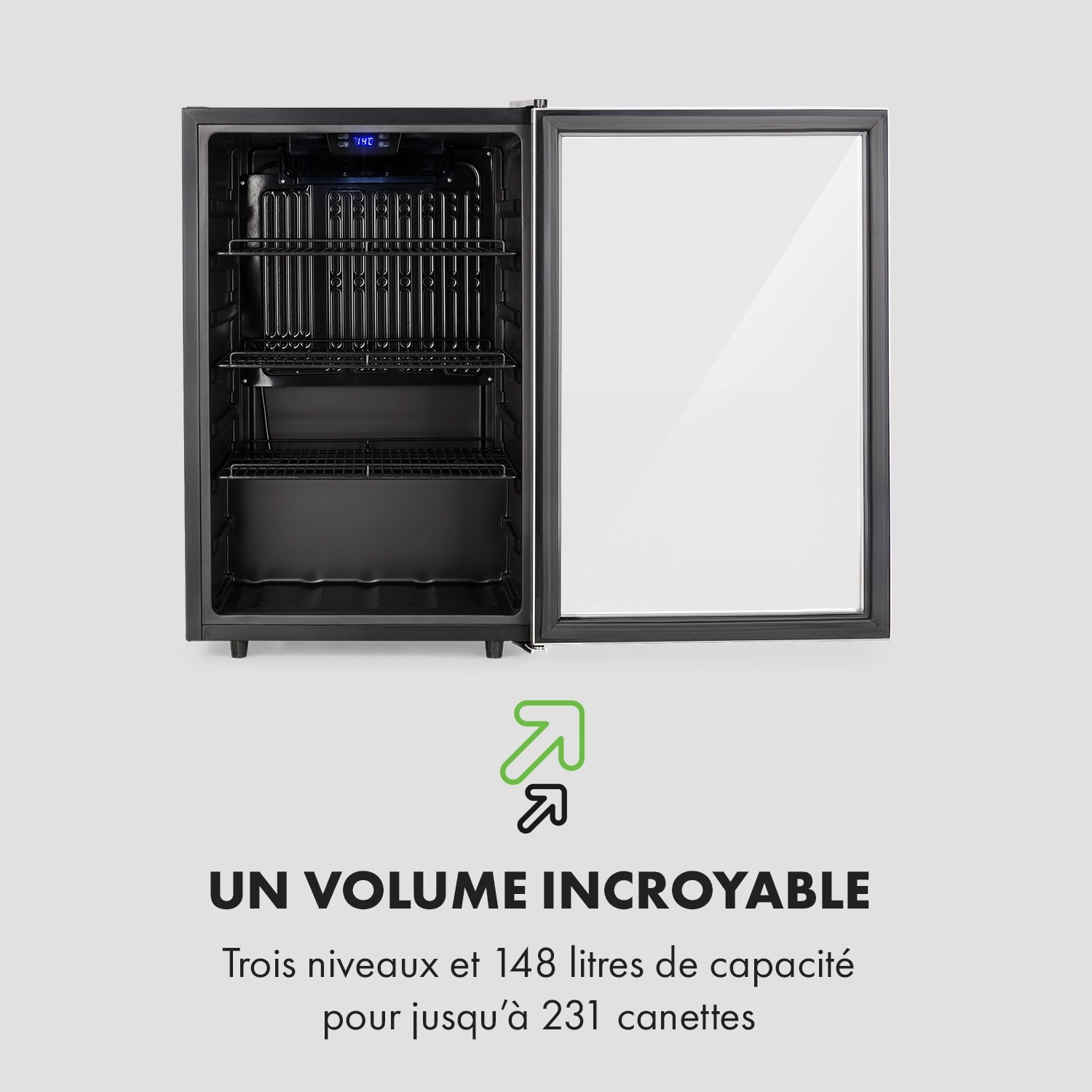 Klarstein beersafe xxl réfrigérateur à boissons 148l température 1 à