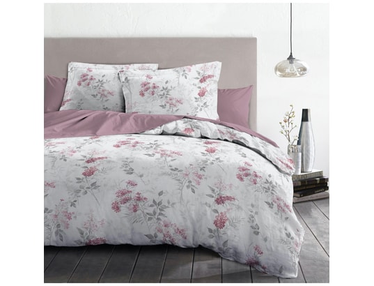 Housse De Couette 220x240 Cm En Tencel Bambou - Rose - Douce Et Respirante - Avec Taies D'Oreiller - Oeko-Tex