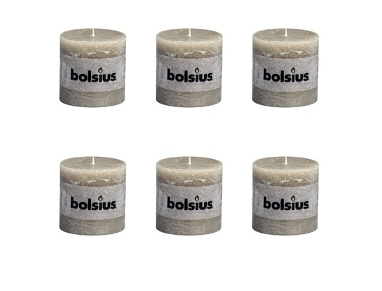 Bougies Pilier Bolsius Rustique - Lot De 4, Vieux Rose, 35h De Combustion, Cire Végétalienne Sans Huile De Palme