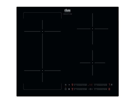 Table de cuisson induction 60cm 4 feux 7350w noir - fifx644k FAURE