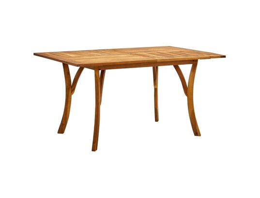 VidaXL Table De Jardin Acacia Massif & Métal 150x90x75 Cm – 6 Personnes – Style Moderne Extérieur