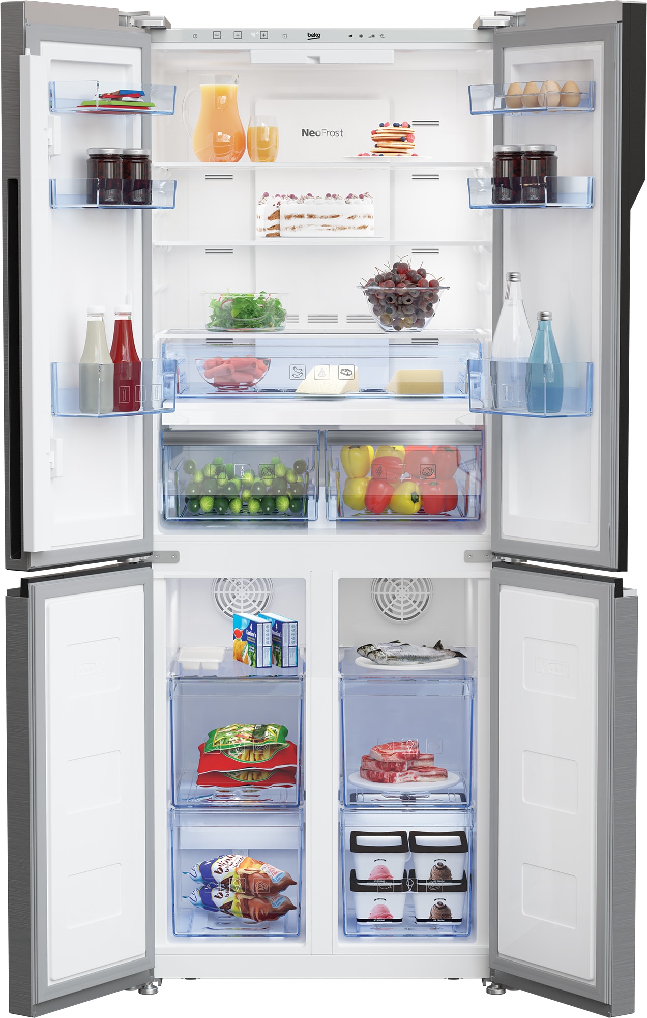 Réfrigérateur 4 portes BEKO GNE 480 I 30 XBN Pas Cher - UBALDI.com