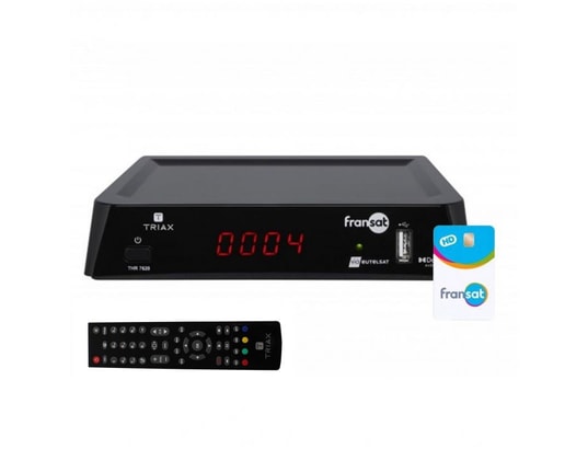 KIT RÉCEPTEUR SATELLITE THR 7620 FRANSAT+ CARTE FRANSAT 4 ans + DISQUE