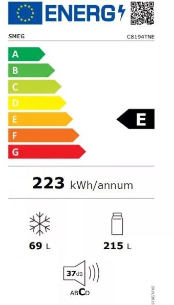 Réfrigérateur congélateur encastrable SMEG C8194TNE Pas Cher - UBALDI.com