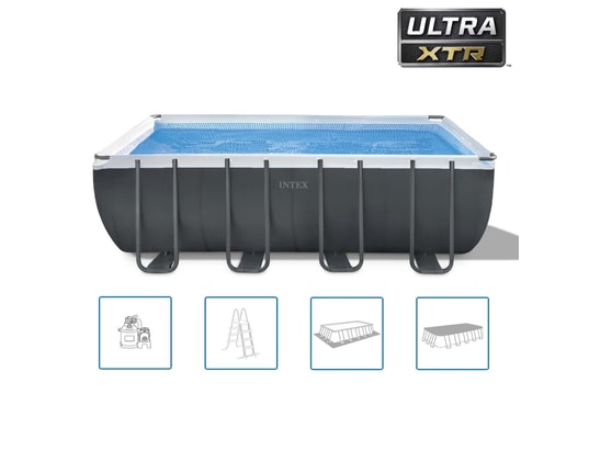 Intex ensemble de piscine ultra xtr frame rectangulaire 549x274x132 cm