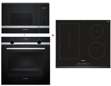 Four Siemens HM776GKB1 : Combiné Four + Micro-ondes, Pyrolyse, 67L, Commande Vocale, Connecté !