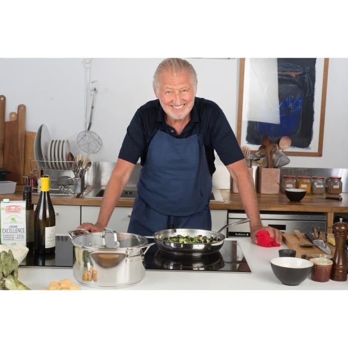 Poêle Tefal Pierre Gagnaire 24cm - Inox 18/10, Revêtement Titane, Compatible Induction | Fabriqué En France