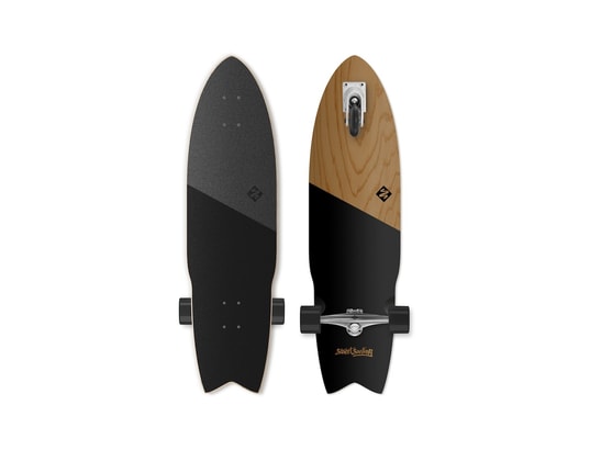 Skate Surfboard Street Surfing Shark Attack 36 koa black STREET