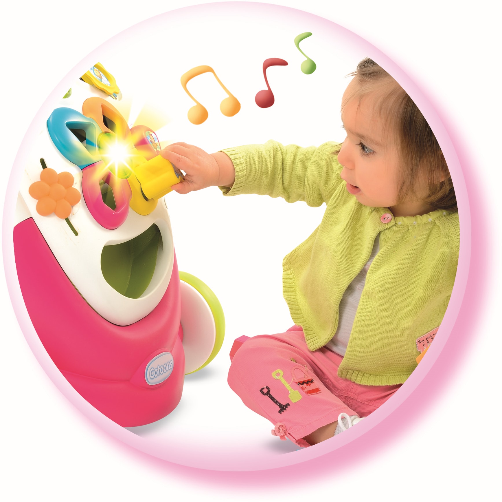 Smoby trotteur cotoons walk and play on sale rose