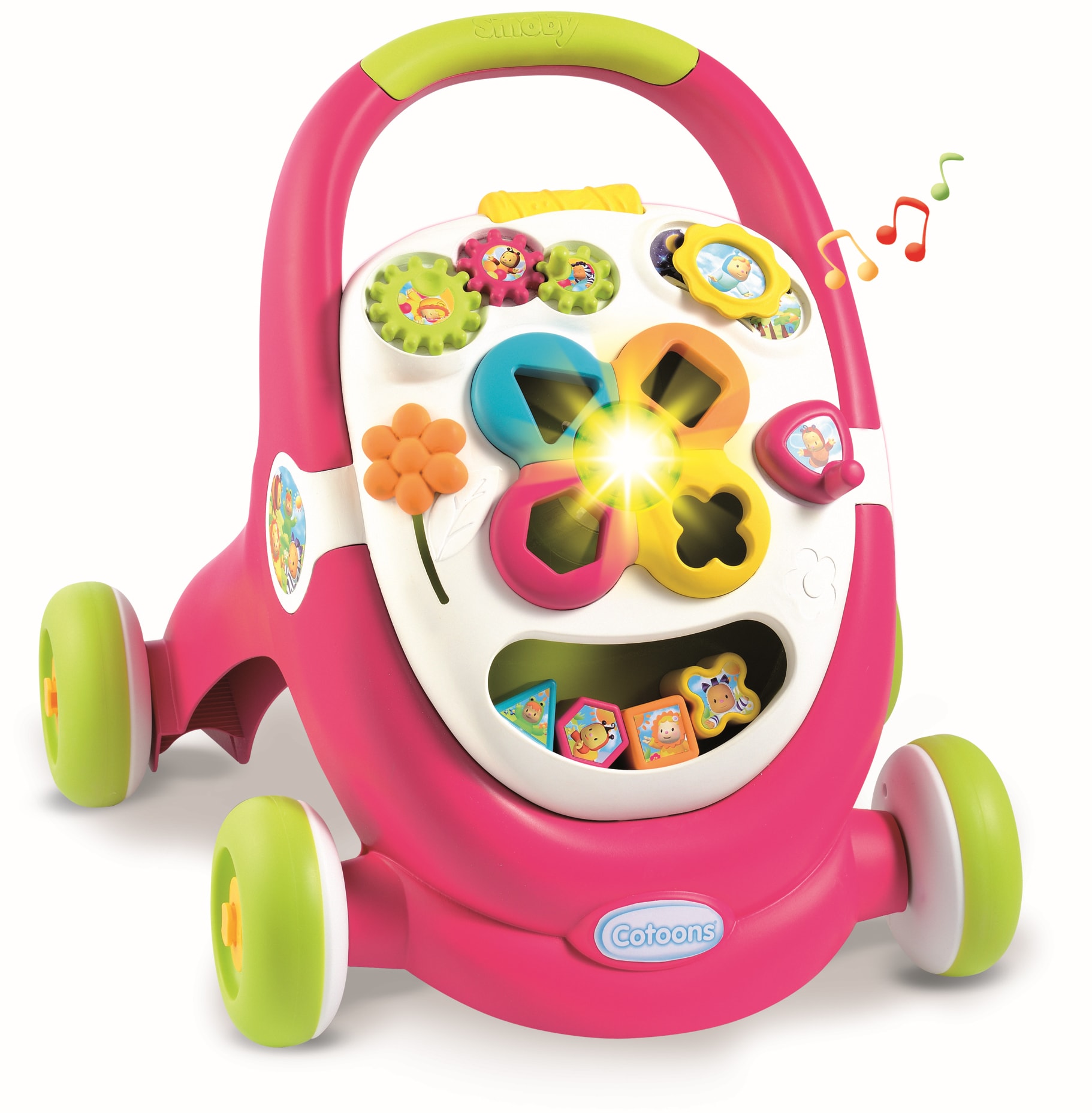 Smoby trotteur cotoons walk and play on sale rose