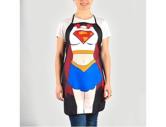 Tablier de cuisine super héros (superman, supergirl) - tablier