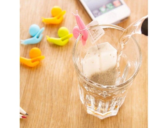 Porte-sachet De Thé En Silicone En Forme D'escargot - Lot De 5 Couleurs, Pratique Et Amusant Pour Tasse Et Voyage - 2