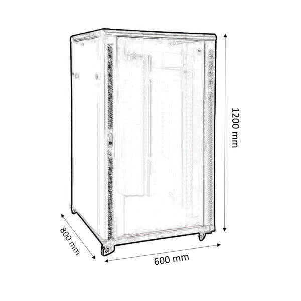 Baie De Brassage 19'' 24U KIMEX 600x1000mm - Armoire Rack Réseau Neuve Sous Emballage