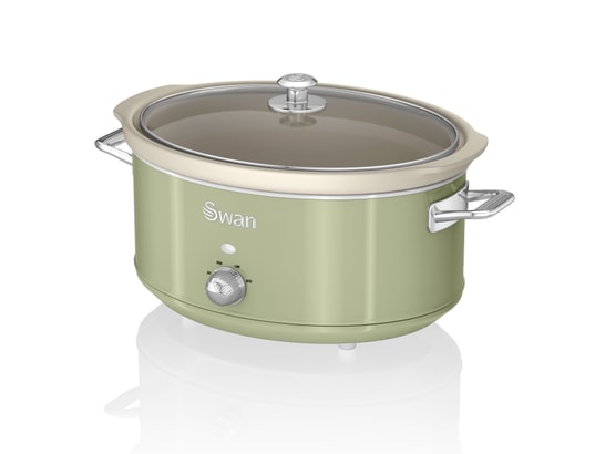 Mijoteuse Rétro SWAN 6,5L - Cuve Amovible Céramique Antiadhésive - Vintage 320W