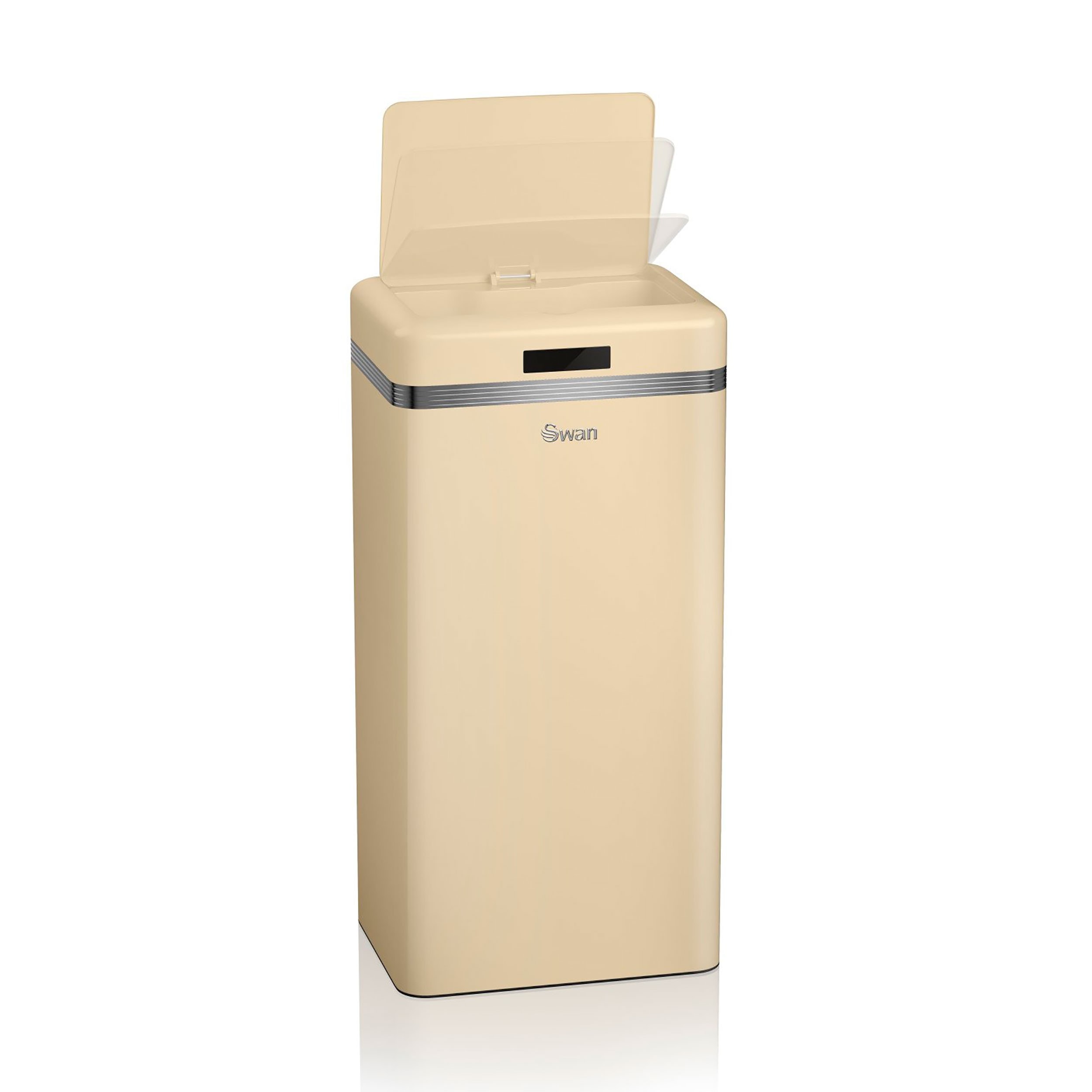 Poubelle Automatique Rétro 45L Avec Capteur - Métal, Ouverture Mains Libres - Vintage, Marque Swan