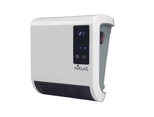 Chauffage Soufflant Niklas 2000W - Numérique, Mural, Pour Salles Humides, Télécommande