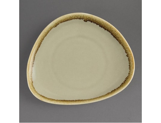 Assiette triangulaire couleur mousse Olympia Kiln 230mm (Lot de 6)