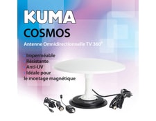 Amplificateur Antenne TNT 30dB - 12V/24V - 1 Entrée 2 Sorties - Pour Camping-Car/Caravane