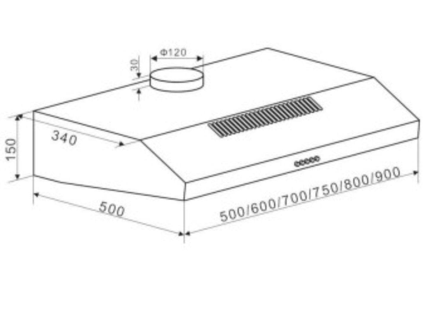 CANDY Hotte Casquette CANDY CFT631W1