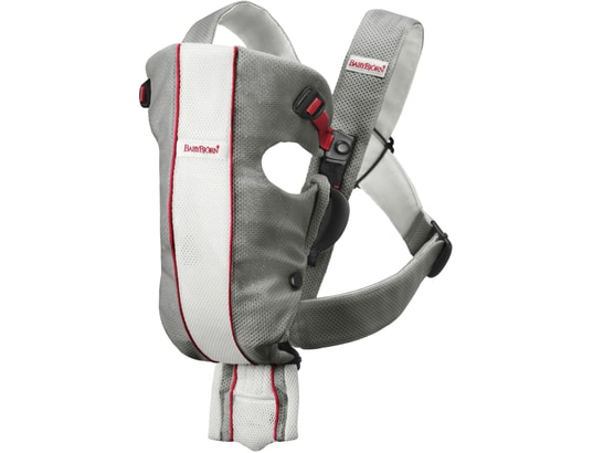 Porte bebe ventral BABYBJORN Original gris blanc Mesh 029010 Pas Cher UBALDI