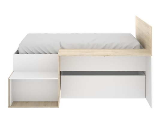 Lit Gigogne Avec Rangements Jessy, 90 X 190 Cm En Pin Massif Lasuré