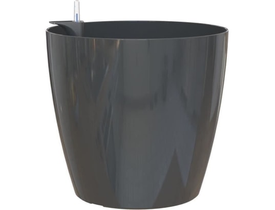 SAN REMO Blumentopf 20 Cm Anthrazit – Runder Topf, Modernes Design, Für Drinnen & Draußen