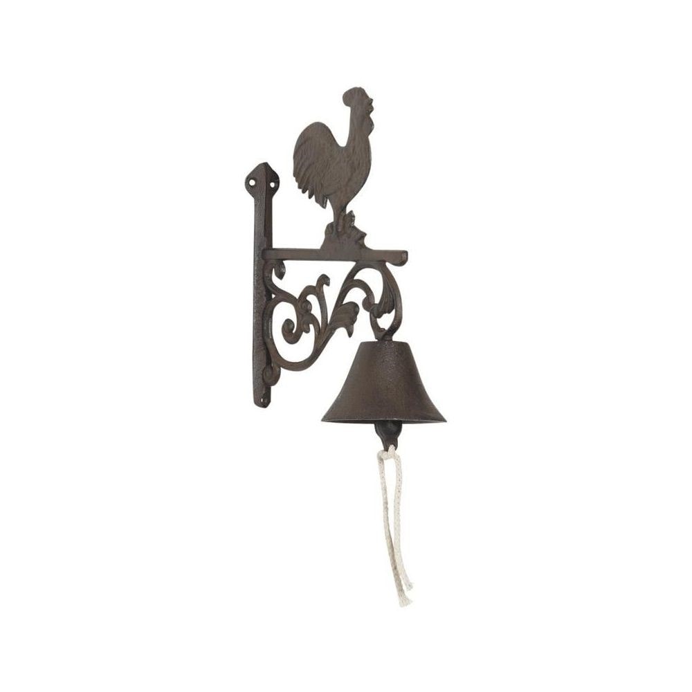 Cloche De Porte Vintage En Fonte – Coq Noir – 24 Cm – Neuf – Sans Marque