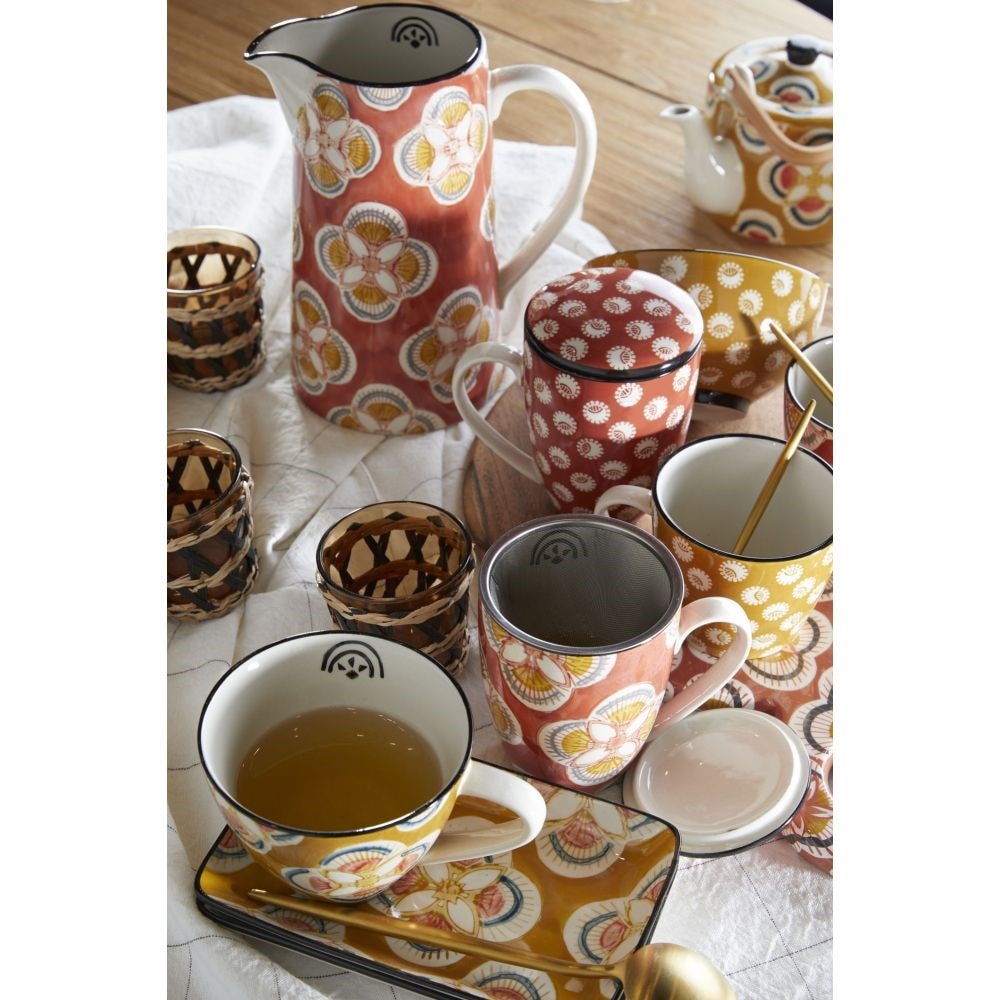 Théière en grès à motifs avec infuseur imany KORB 54595