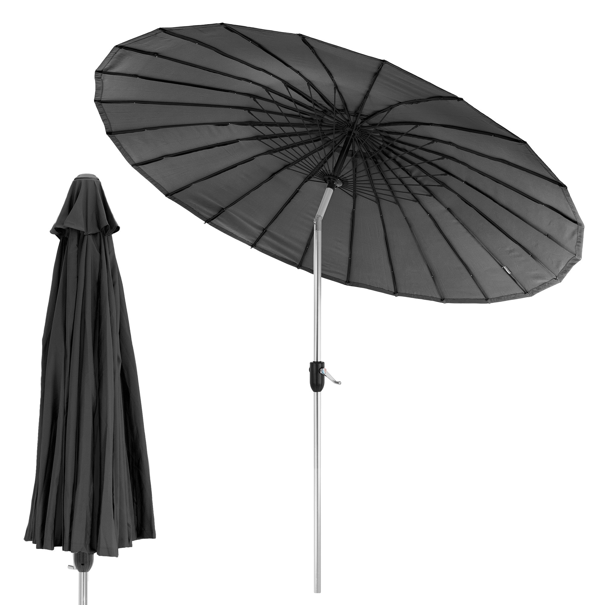 Shanghai parasol noir parapluie manivelle parasol de jardin