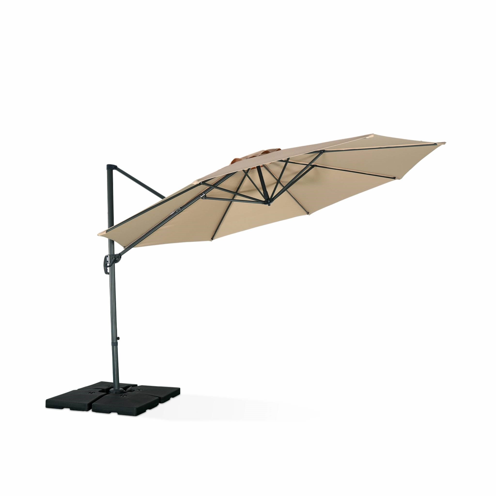 Alice's Garden - Parasol déporté octogonal 350cm - Antibes - Beige