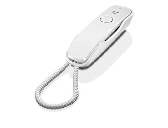 Téléphone Filaire Mural Gigaset DA210 - Version Allemande - Compact, Câble Long 3m - 10 Numéros Abrégés - Noir