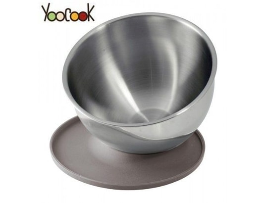 Set De 6 Saladiers Inox Avec Couvercles - Empilables, Fond Silicone - 1.2L à 6.5L - Idéal Cuisine