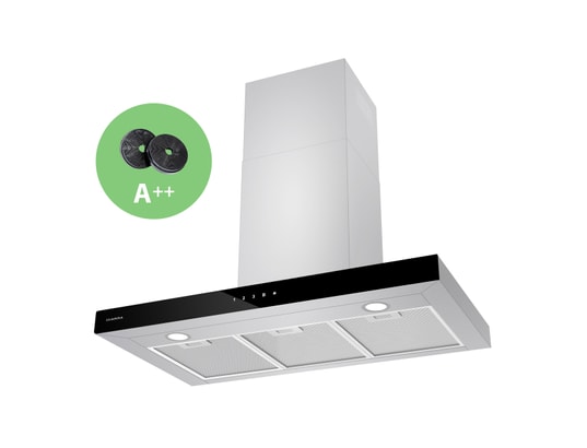 Cappa Aspirante CIARRA 90 Cm A+++ - 650 M&sup3;/h, Controllo Touch E WiFi, Con Filtro A Carbone