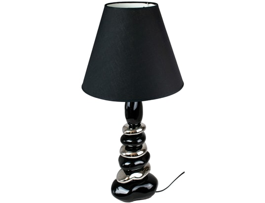 Lampe de Table Argentée et Noire en Céramique et…