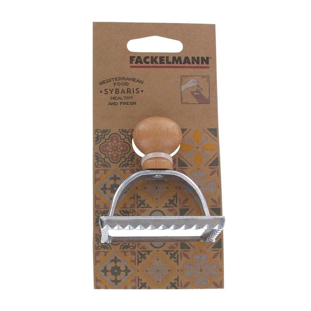 Emporte-Pièce Raviolis Carré Fackelmann – Moule Bois & Inox, Bord Cannelé, 6,9 Cm – Fabriquez De Beaux Raviolis Maison