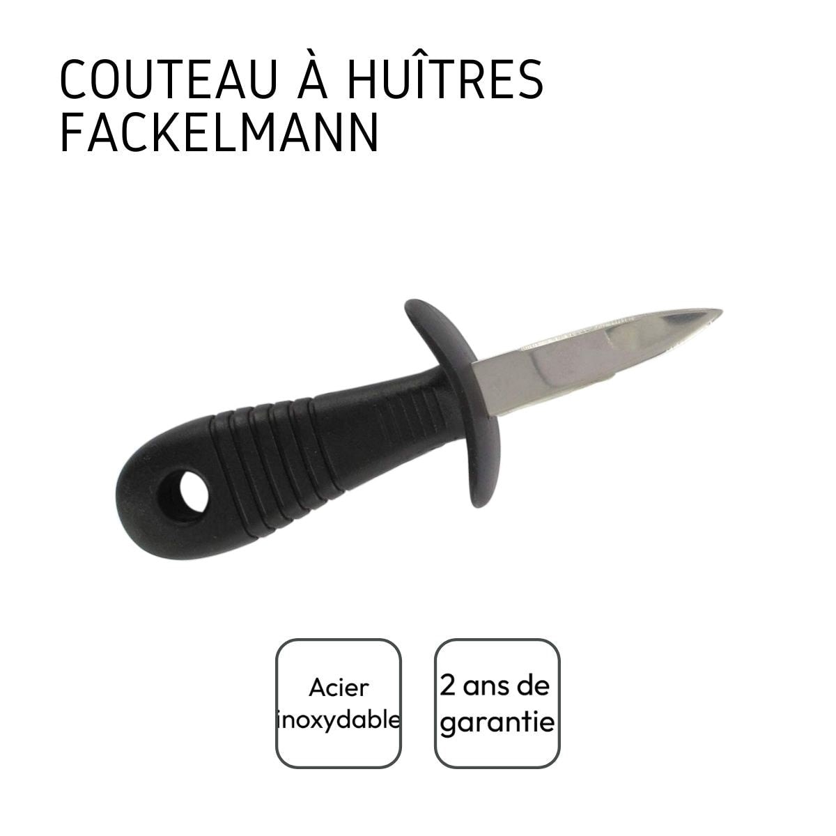 Couteau à Huîtres Fackelmann – Manche En Forme D’huître – Modèle Vintage D’occasion