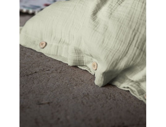 Housse de couette 200x200 gaze de coton vert d’eau HOUSSE DE REVE Pas