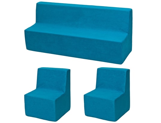 Canapé Enfant VELINDA - Lit Jeu Confortable 50x120cm Bleu