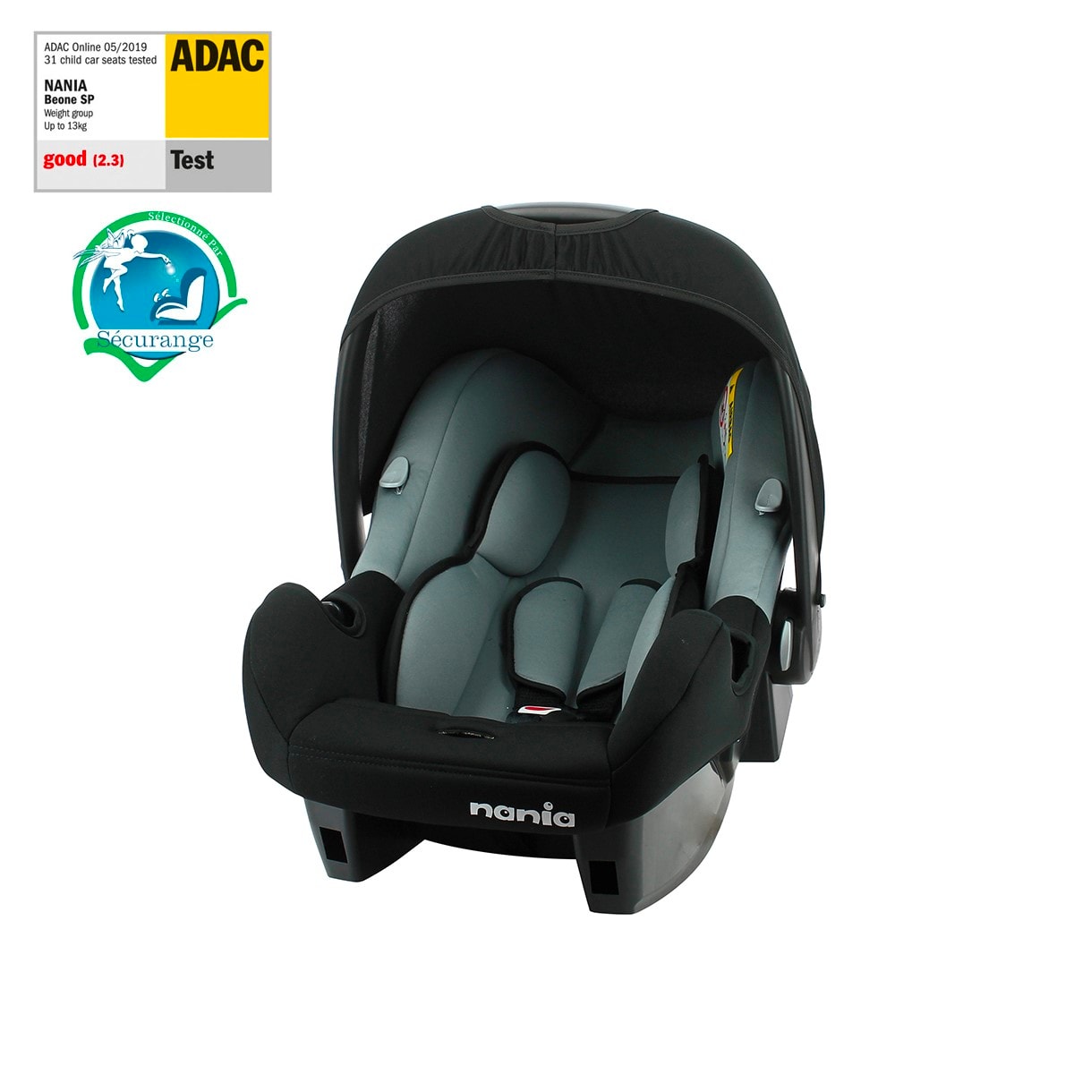 Poussette Compacte Nania LILI 0-36 Mois - Légère 6kg - Gris