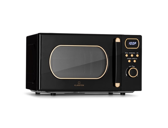 Four Micro-ondes Encastrable Klarstein Verosteel Avec Grill - 20L, 700W, 8 Programmes - Acier Inox Noir