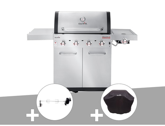 Barbecue gaz char broil professional pro s 4 tournebroche