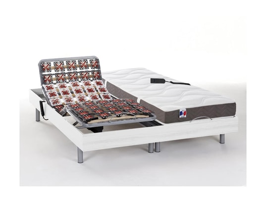 Deux sommiers de Relaxation Electrique 80x210 pour literie 160x210 - Matelas No