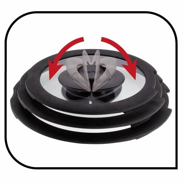 Tefal Ingenio Couvercle Verre 16 Cm - Poignée Rabattable - Compatible Ingenio - Rangement Empilable - Cuisson Rapide