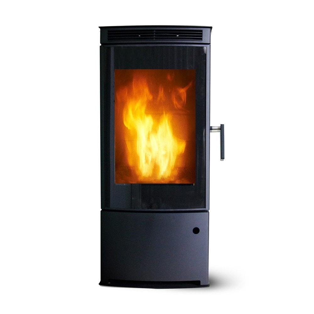 Poêle à bois anaya tri vision acier - vertical - 9kw - 45,8 x 105,5 x ...