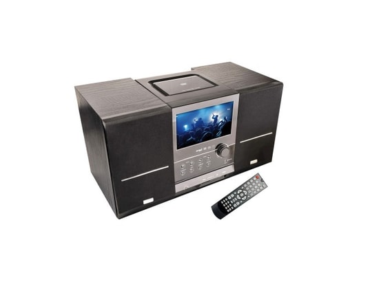 Chaîne hifi cd/dvd deluxe noire 2 x 10w avec écran led intégré
