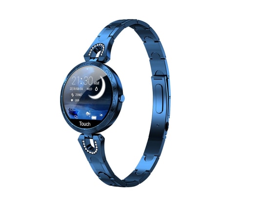 Montre connectée femme élégante étanche ip67 cardio sommeil bleu