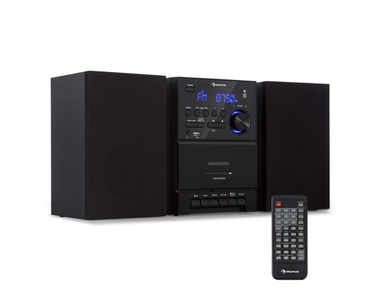Radio CD Portable DAB+/FM - Bluetooth - Design Rétro - Haut-Parleurs 28W - Réveil, Minuteur - Fixation Murale - Pour Maison