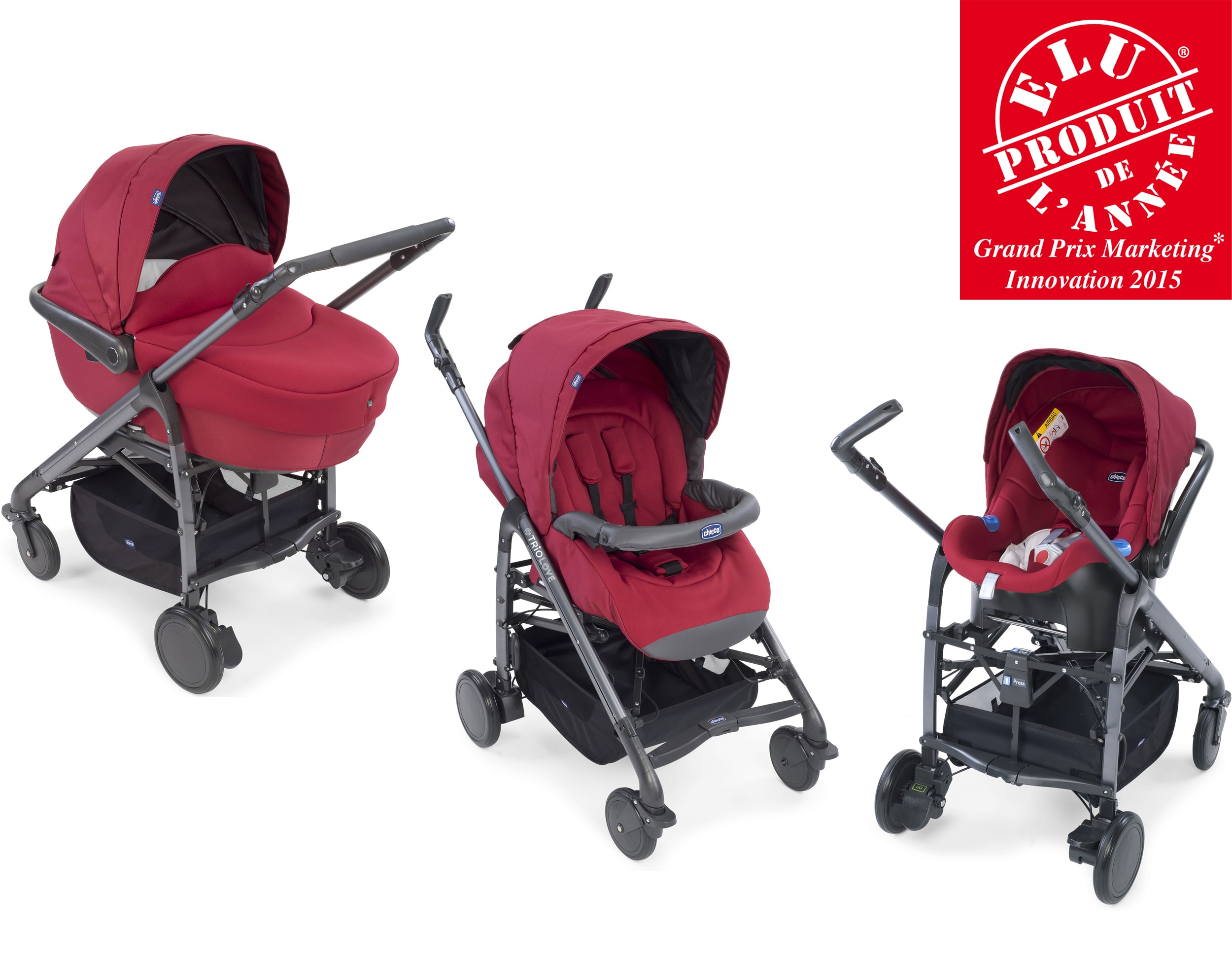 Poussette combiné sales trio chicco