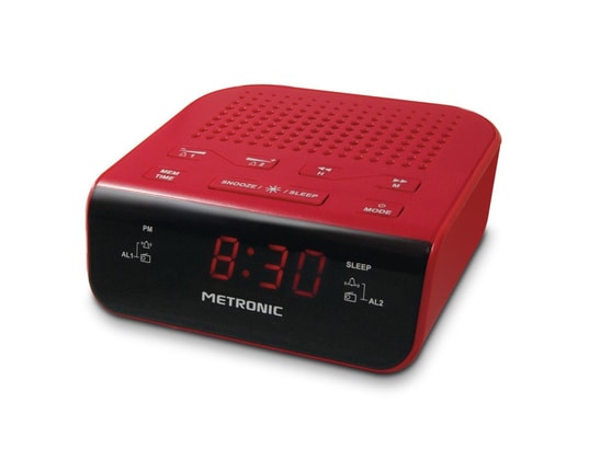Radio-réveil Metronic Sportsman (A-549) – Bleu/Noir, Garanti 6 Mois, état Neuf
