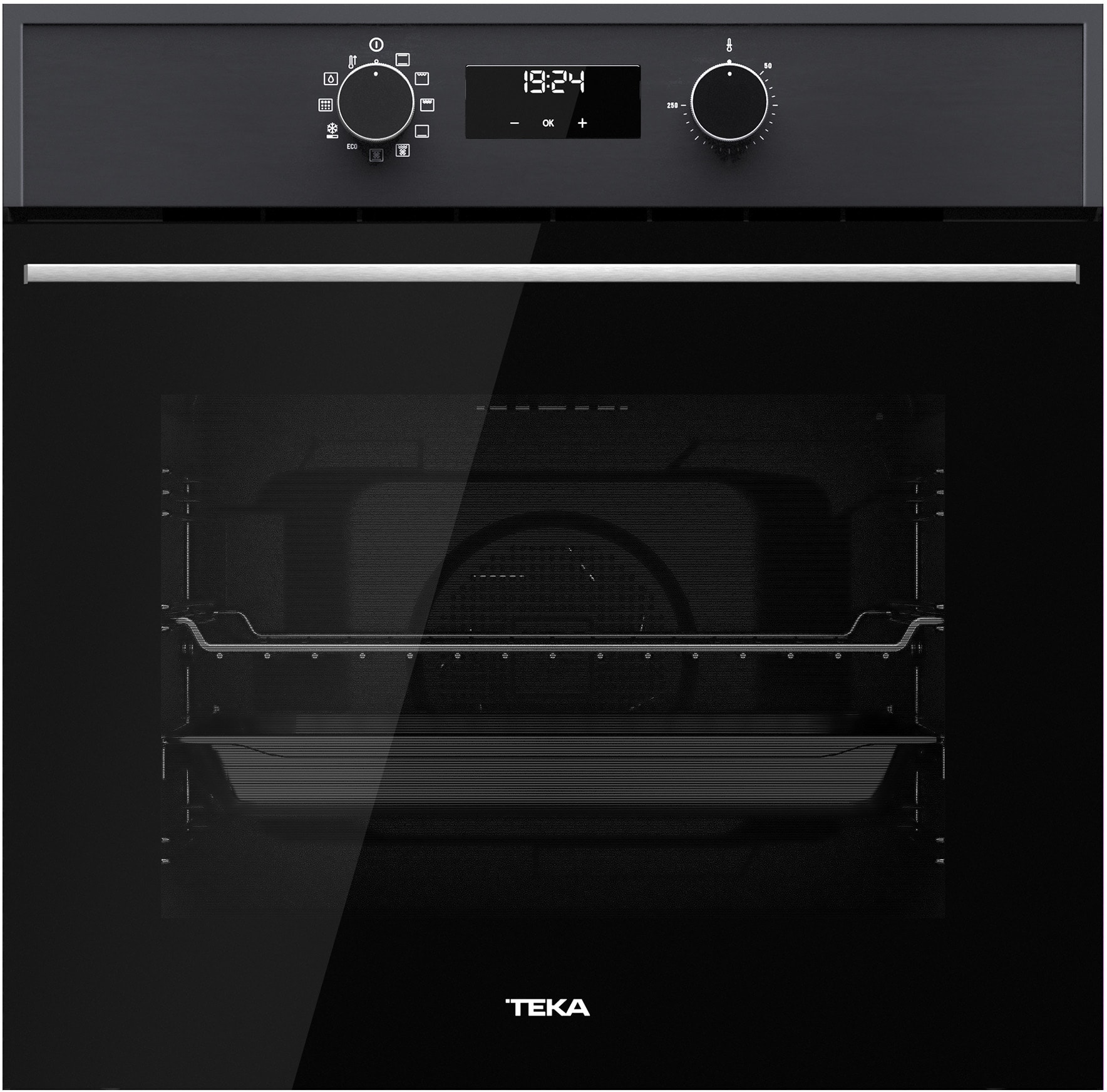 Lot Hotte Incurvée Plaque Vitrocéramique Four Multifonctions 70 L Cooke Lewis